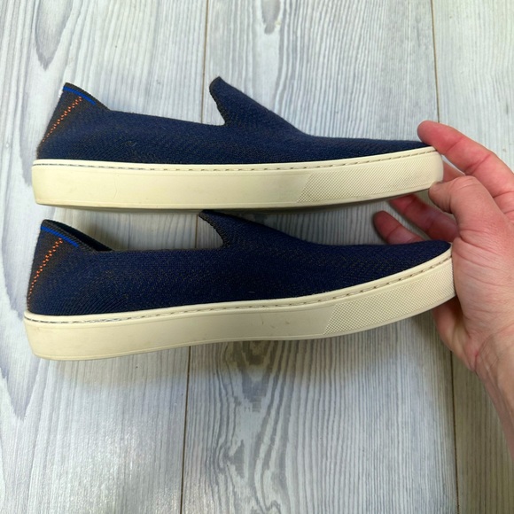 Rothy’s “The Sneaker” in Navy Herringbone Merino size 9.5 VGUC - Picture 7 of 8